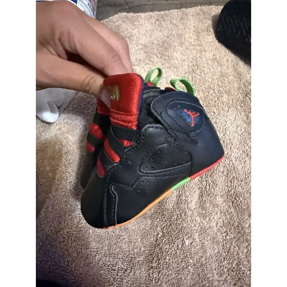 Jordan High Top Baby Toddler Sneakers Hook & Loop Leather Colorblock US 3C